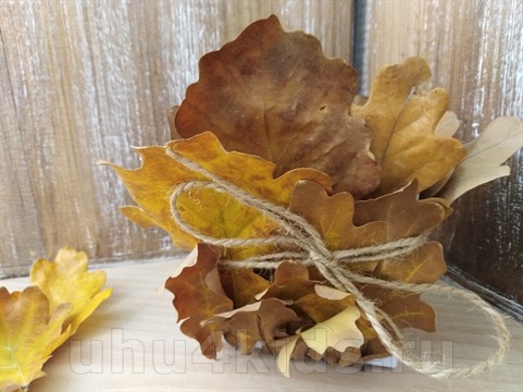 Ваза из осенних листьев своими руками + Фото